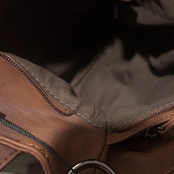 Guess Brown Handbag with Silver Accents - Picture 3 of 5